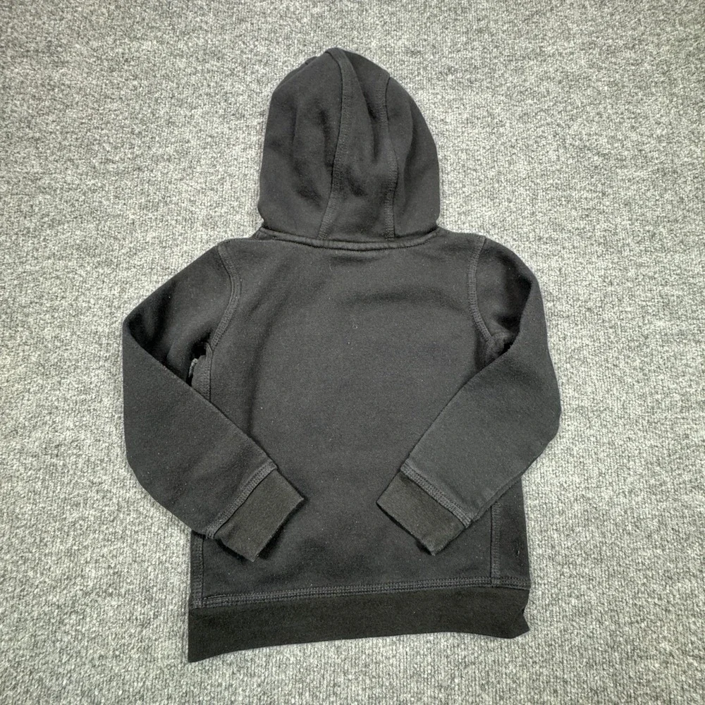 Nike Hoodie Kids 6 Black Pullover Sweatshirt Big Logo Swoosh Athletic Sportswear